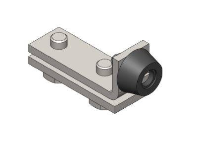Stoper końcowy szyny NIKO 53.X01, stal nierdzewna AISI 304