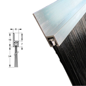 Uszczelka szczotkowa profil ALU H3-14 1000 mm