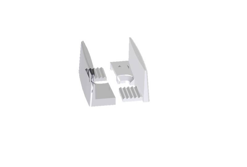 Prowadnik do drzwi szklanych MANTION HERKULES GLASS 216-005, plastik