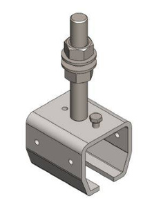 Regulowany uchwyt szyny NIKO 71.B04, stal kwasoodporna AISI 316