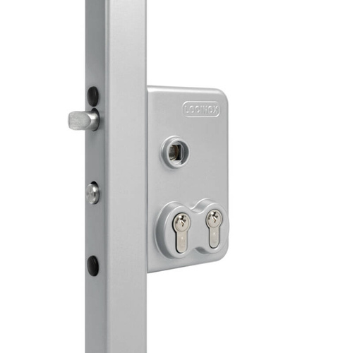 Zamek z dwiema wkładkami Locinox LDKZ D1 na profil kwadratowy 30 mm