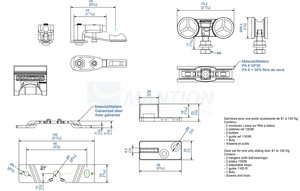 Zestaw  MANTION SAF81-120 bez prowadnicy, na 1 skrzydło o wadze 81-120 kg