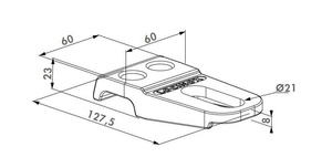 Łapa zawiasowa Locinox GRIP20 pod zawias GBMU4D20
