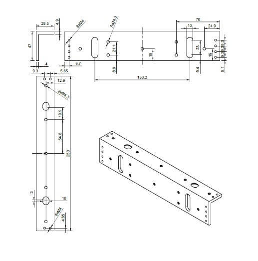 Element montażowy ZL BIRA Hartte MG280ZL - szczegół mocowania