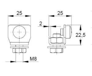 Stoper końcowy szyny NIKO 21.X04, ocynk