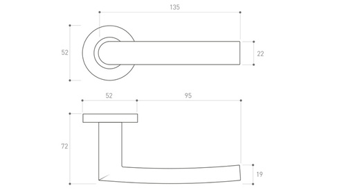 Klamka drzwiowa Metal-Bud PROXIMA