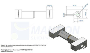 Szablon MANTION GJ10430GS-2, aluminium