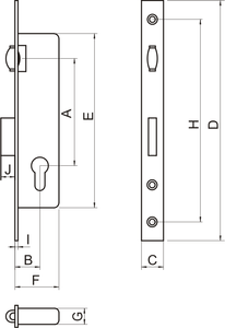 Zamek rolkowy wąski LOB Z025R