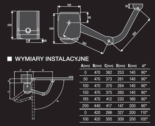Zestaw do bram skrzydłowych BENINCA KMB24.PM