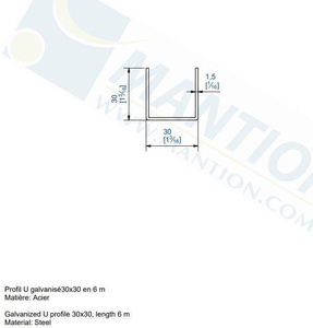 Dolna szyna prowadząca MANTION 1110, ocynk