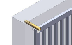 Podwójna nylonowa rolka prowadząca z szyną NIKO 38.X71