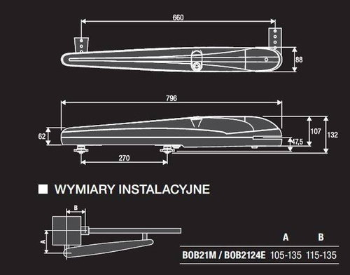 Zestaw do bram skrzydłowych BENINCA KBOB2124E.PM