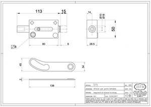 Ogranicznik otwarcia drzwi IBFM D15