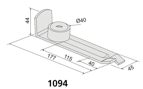 Stoper do wbetonowania MANTION 1094, ocynk