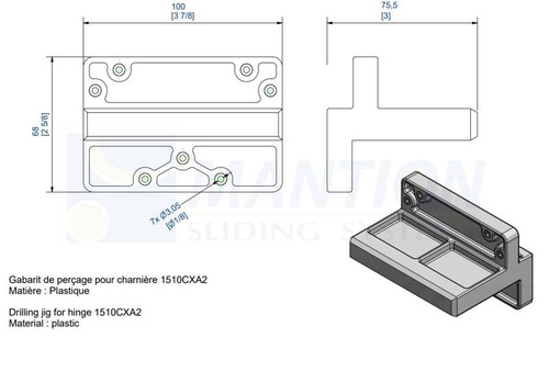 Szablon MANTION GH10430GP-3, plastik
