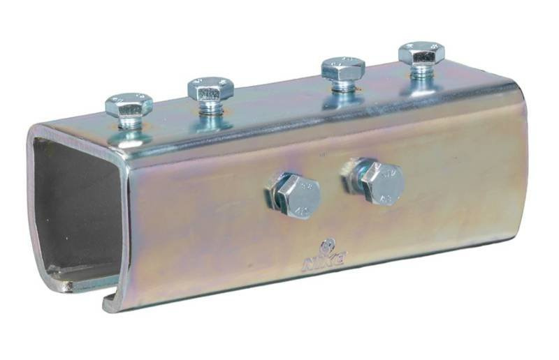 Łącznik szyny NIKO 73.B49, stal kwasoodporna AISI 316