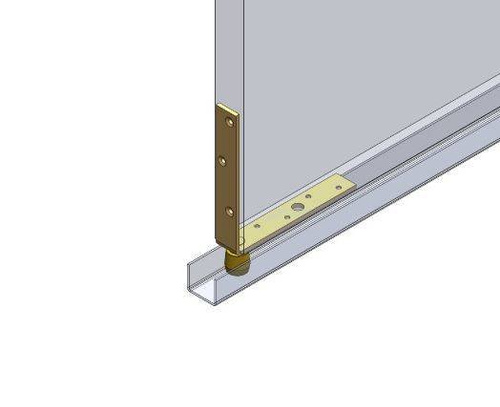 Dolny narożnik do skrzydeł drewnianych NIKO 33.M84, ocynk