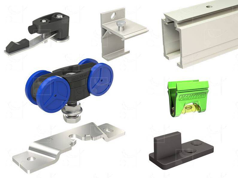 Zestaw  MANTION SAF81-120-300, na 1 skrzydło o wadze 81-120 kg, szyna 3000 mm