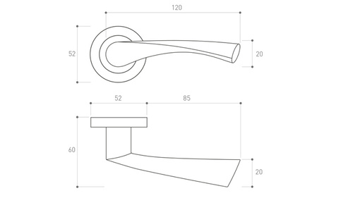 Klamka drzwiowa Metal-Bud DIANA