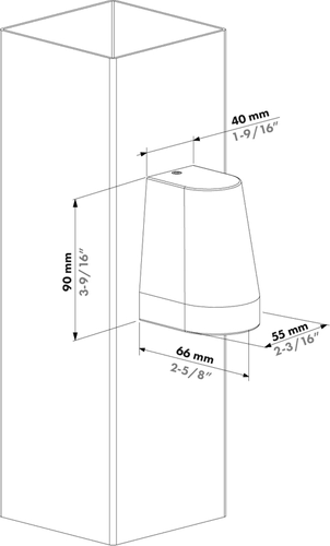Architektoniczne oświetlenie ścienne stożkowe Locinox HELIOS-CONE