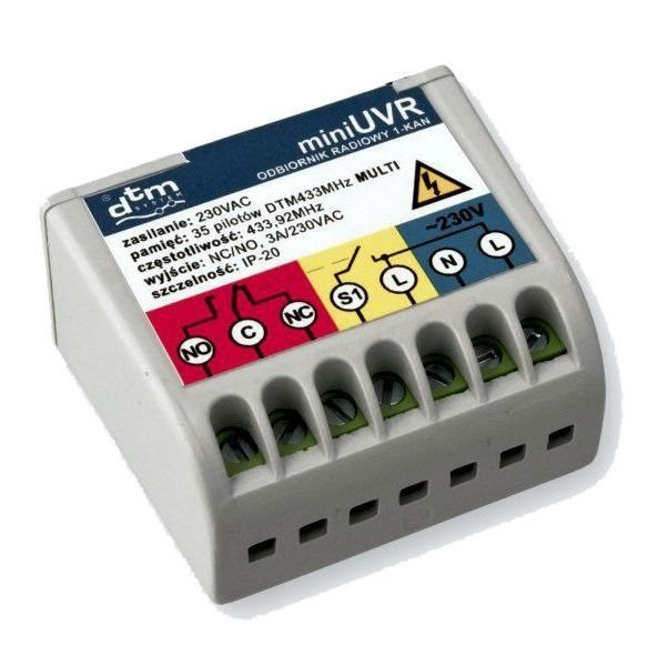 Odbiornik 1-kanałowy DTM miniUVR