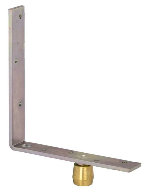 Dolny narożnik do skrzydeł drewnianych NIKO 35.M95, ocynk