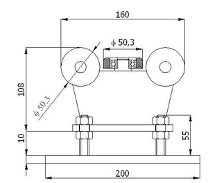 Wózek do bramy R-5M-60