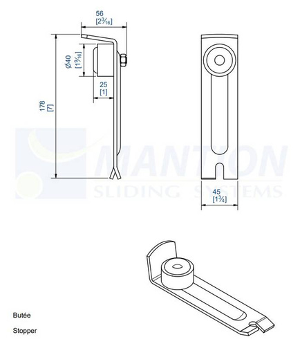 Stoper do wbetonowania MANTION 1094, ocynk