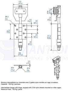 Wózek 4-kołowy MANTION BOB100, koła poliamidowe