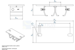 Podwójny uchwyt sufitowy MANTION 9048H2, ocynk