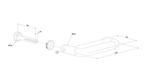 Półklamka do zamków antypanicznych Locinox 3006A-2