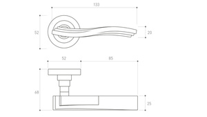 Klamka drzwiowa Metal-Bud CHIARA
