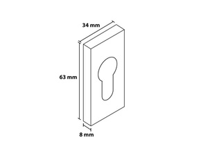 Szyld wąski prostokątny, nierdzewny Metal-Bud [WB]