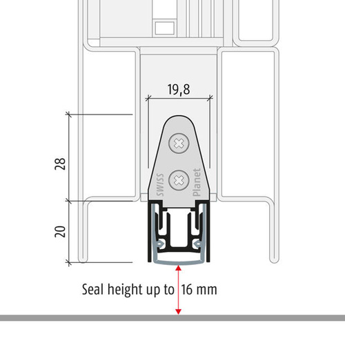 Uszczelka opadająca PLANET MF