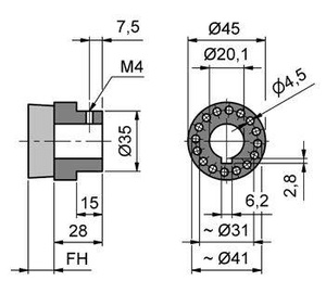 Szczotka talerzowa MINK TBS45