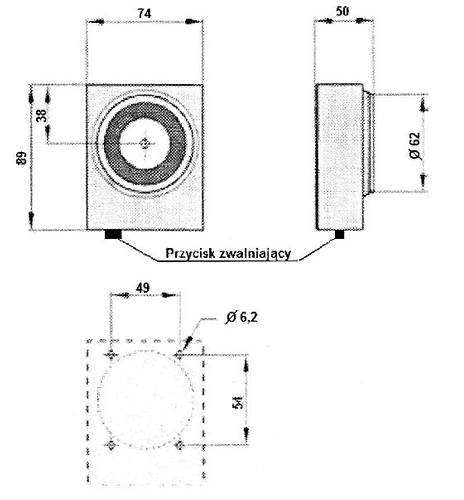 Trzymacz elektromagnetyczny EM-850N naścienny