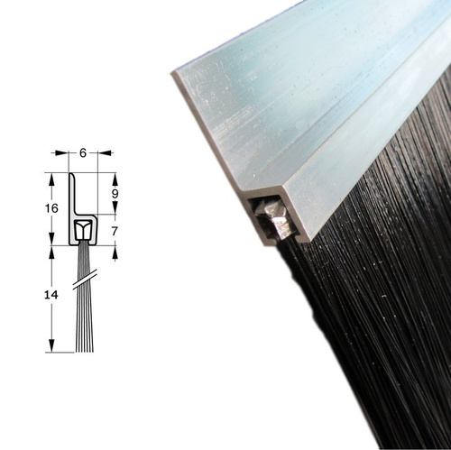 Uszczelka szczotkowa profil ALU H3-14 1000 mm