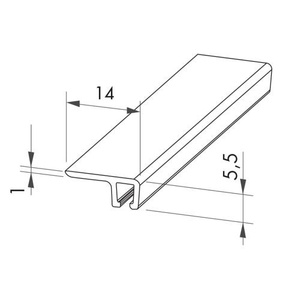 Uszczelka szczotkowa kątowa profil ALU F2-10 1000 mm