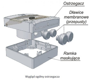 Ręczny ostrzegacz pożarowy ROP-63H wtynkowy IP55