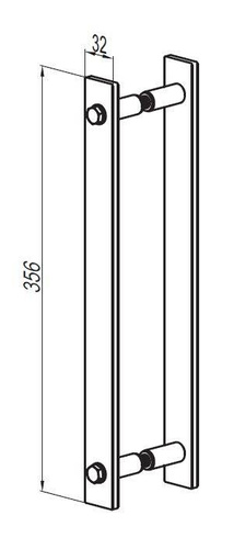 Uchwyt prosty ST do drzwi szklanych ROC DESIGN (337-151)