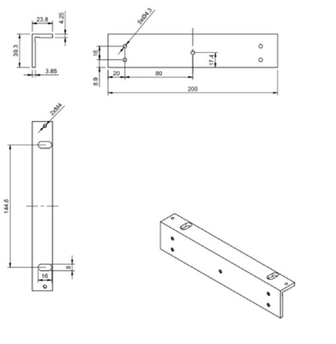 Element montażowy "L" BIRA Hartte MG180L