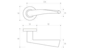 Klamka drzwiowa Metal-Bud ROMA