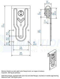 Wózek 2-kołowy MANTION ROC2A, koła nylonowe