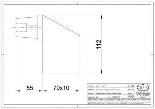 Stoper do lekkich skrzydeł bramowych IBFM, typ 471GSP