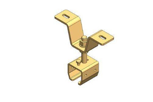 Regulowany uchwyt szyny z wspornikiem NIKO 54.B44, stal nierdzewna AISI 304