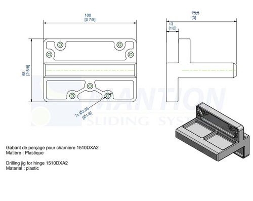 Szablon MANTION GH10430GP-2, plastik