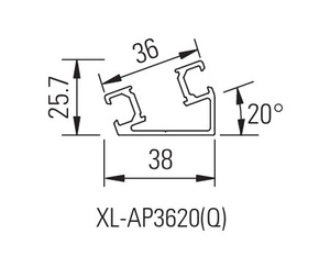 Profil montażowy do krawędzi bezpieczeństwa BIRCHER XL-AP3620Q (412008), QuickMount