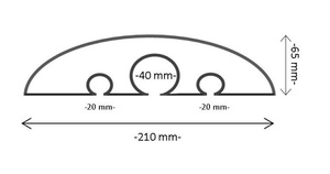 Próg kablowy 1200 mm, czarny