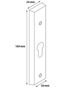 Zewnętrzny zestaw do antab Metal-Bud TOPAZ inox, krótka rozeta