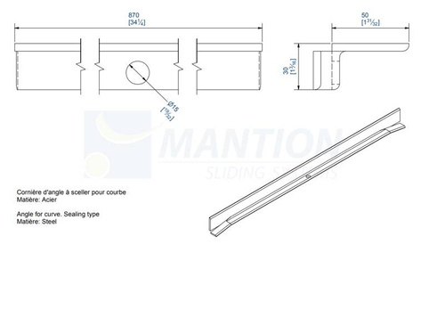 Wspornik łuku MANTION 6264, ocynk
